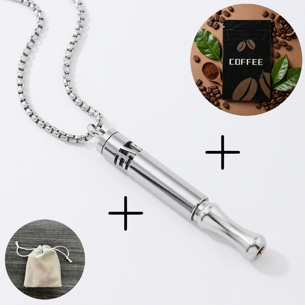 Trendy Geometric Pattern Meditation Necklace with Aromatherapy Pendant